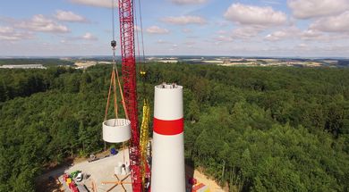 Der Windpark Harthäuser Wald.