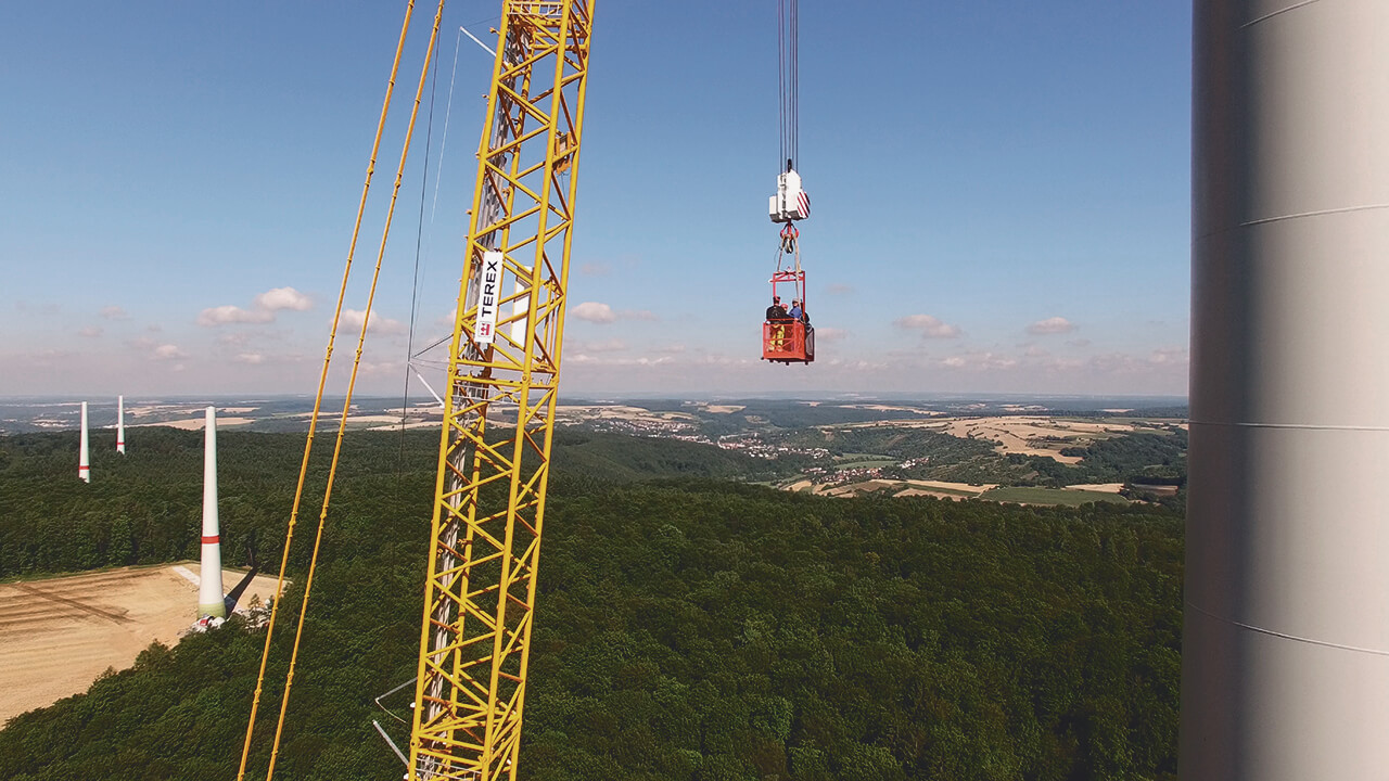 Der Windpark Harthäuser Wald.